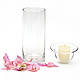 Свічник скляний зі змінною склянкою для декорування 18,5см, фото 4