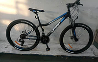 Спортивний велосипед 24 дюйми Azimut Forest рама 12.5" Shimano чорно-синій