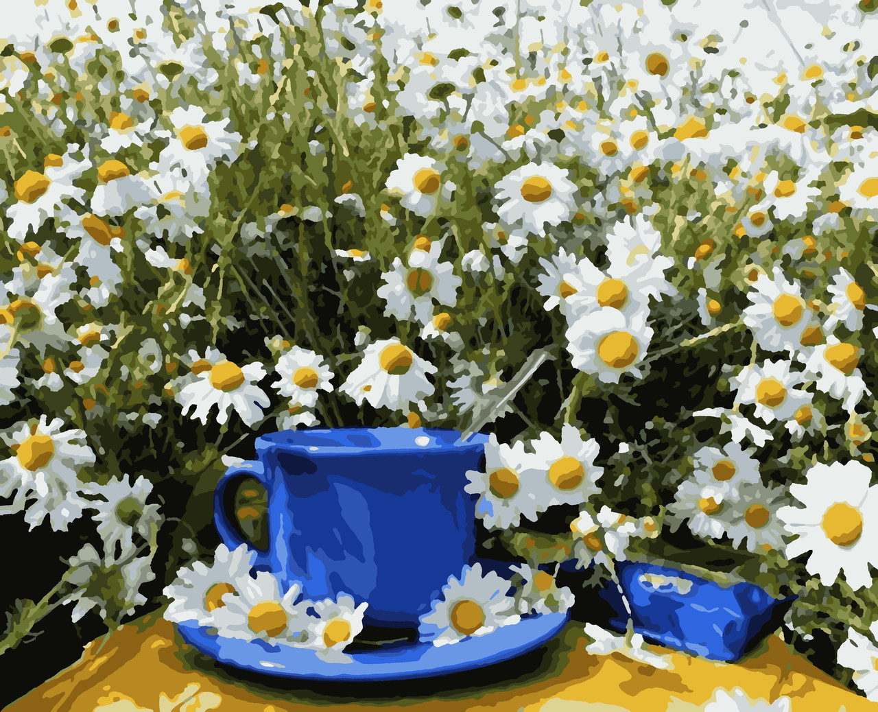 Картина за номерами "Сніданок у ромашках" 50*60 см