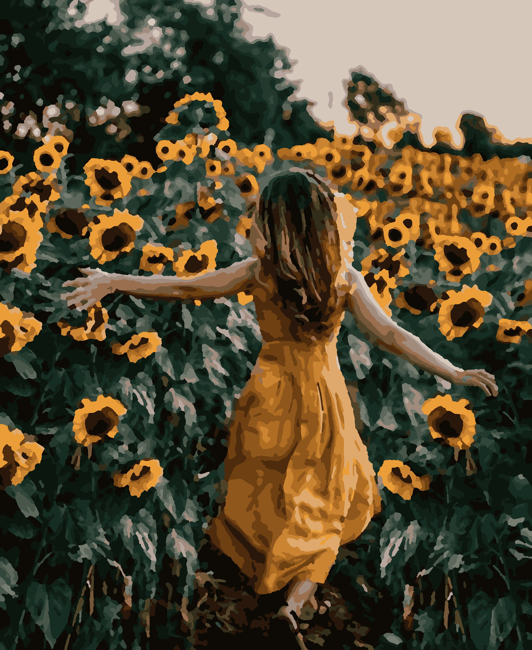 Картина за номерами "Обожнюю соняшники" 50*60 см