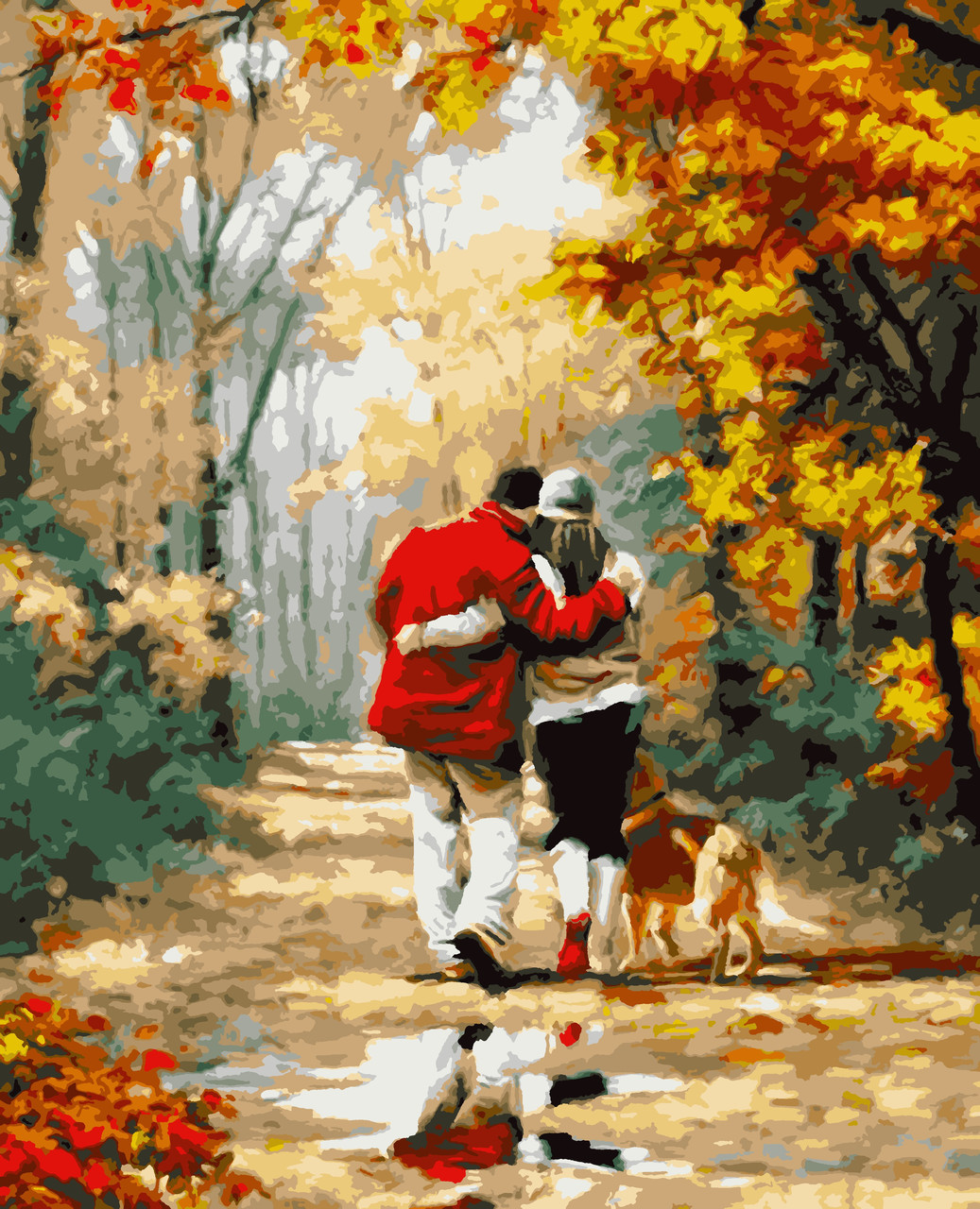 Картина за номерами "Осіння прогулянка" 40*50 см