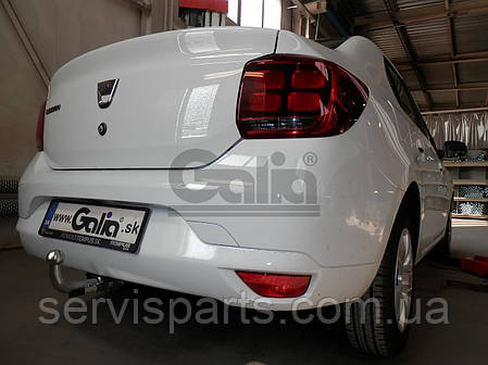 Оцинкований фаркоп на Renault Logan II Sedan 2013-2021 (Рено Логан Седан), фото 1