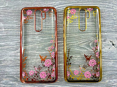 TPU чохол Rose зі стразами для Xiaomi Redmi Note 8 Pro (наредмі ноут 8 про) (2 кольори)