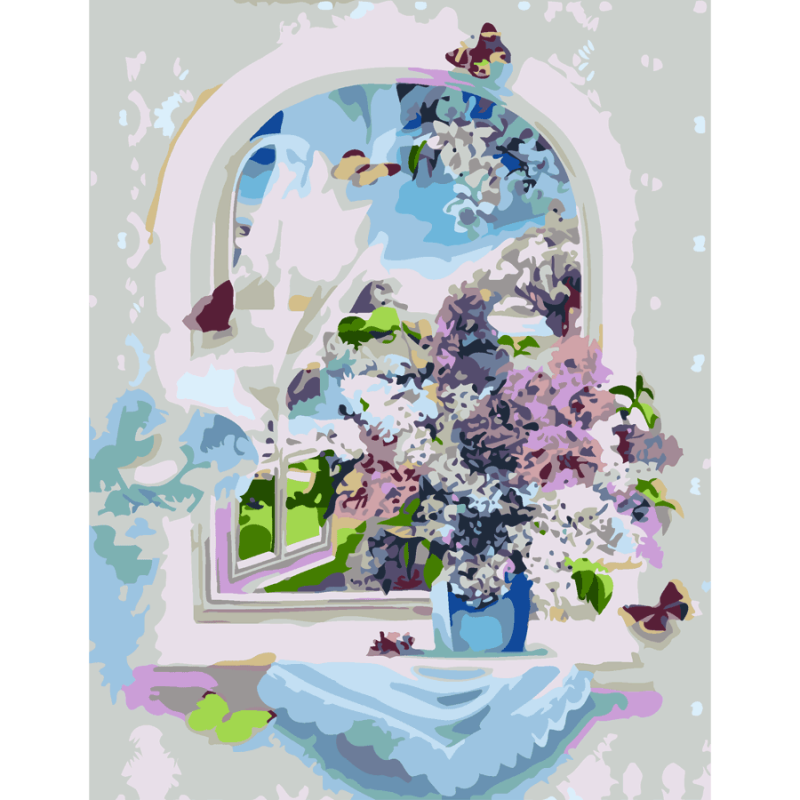 Картина за номерами Rosa Start "Гіацинти на підвіконні" 35 х 45 см., фото 1