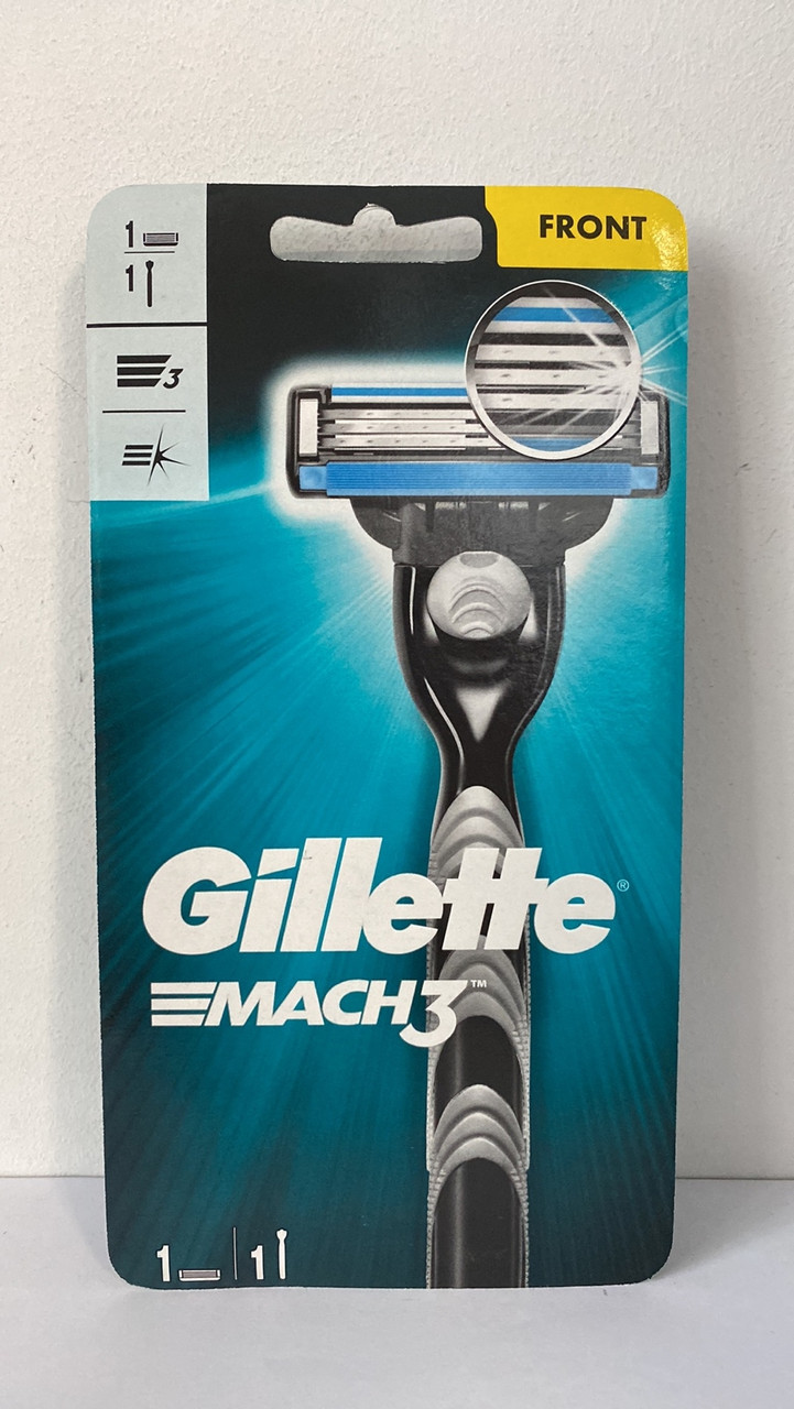 Станок для гоління чоловічий Gillette Mach 3 + 1 картридж (Жилет Оригінал Новий дизайн)