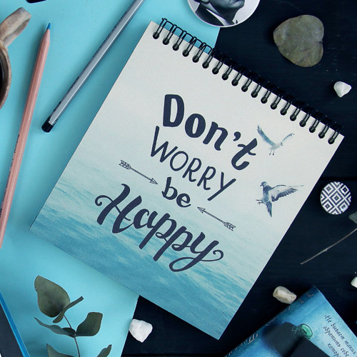 Скетчбук Don’t worry be happy 17x18 см (BDK_17A109)
