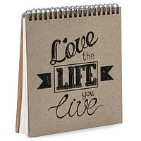 Скетчбук Love the life you live 17x18 см (BDK_17A111)