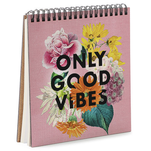 Скетчбук Only good vibes 17x18 см (BDK_EX001)