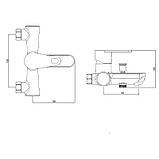 Brinex 37C 006 Змішувач для ванни, короткий гусак (k35) без шланга та лійки., фото 4