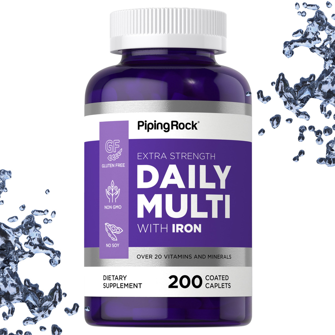 Piping Rock Daily Multi with Iron (З Залізом) 200 таблеток (каплетс), фото 1