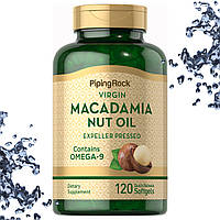 Макадамия орех Piping Rock Macadamia Nut Oil contains Omega-9 (с Омегой-9) 120 гелевых капсул