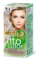 Стойкая крем-краска для волос (цвет пепельный блондин 9.1) FITOCOLOR (срок годности 01.24 г)