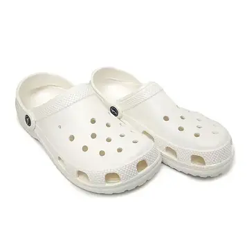 Крокси чоловічі білі сабо шльопанці закритий носок 3001-417