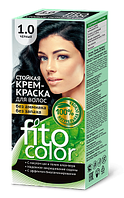 Стойкая крем-краска для волос (черный цвет 1.0) FITOCOLOR (срок годности 01.24 г)
