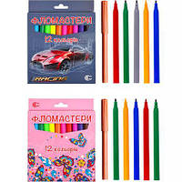 Від 12 шт. Фломастер 12 кольорів "Картон" "С" 950-12  купити дешево оптом в інтернет-магазині