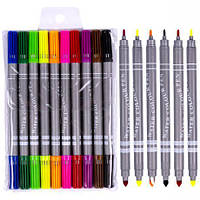 Від 12 шт. Фломастер 10 кольорів "Двосторонній" "С" 108-10  купити дешево оптом в інтернет-магазині