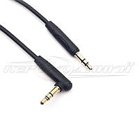 Аудио кабель AUX 3.5 mm jack 1 м, угловой(высокое качество)