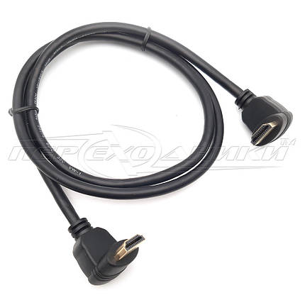 Кабель HDMI v1.4 High Speed, м'який, два кута, 1 м, фото 2