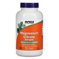 Цитрата магния, NOW Magnesium Citrate 134 mg 180 жидких капсул