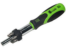 Викрутка реверсійна з комплектом насадок 7 перед. Alloid (ОУ-7П)