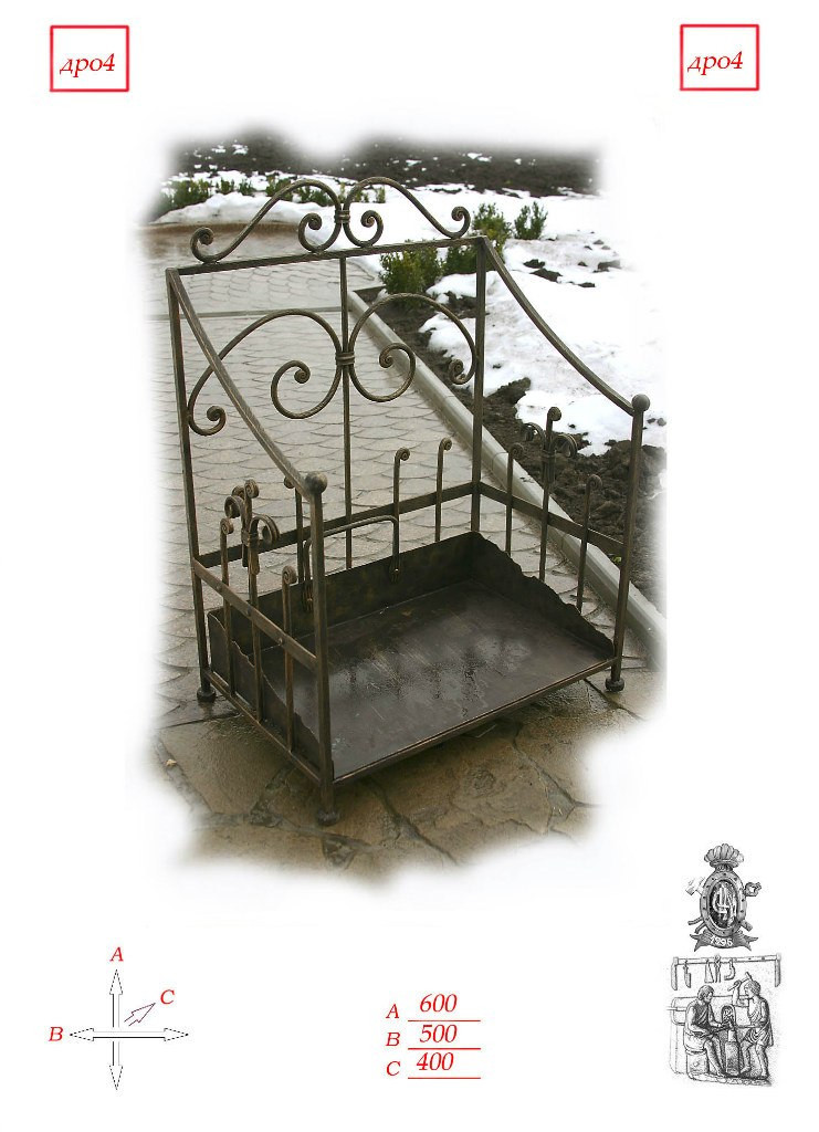 Металева підставка для дров, фото 1