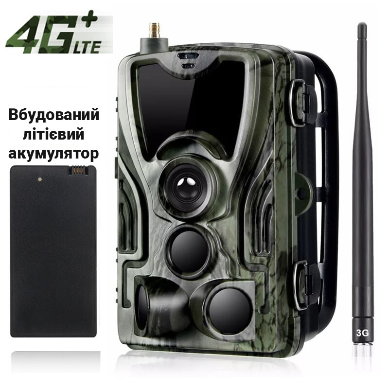 Фотоловушка, охотничья камера Suntek HC-801LTE-LI, со встроенным аккумулятором, 4G, SMS, MMS - фото 1 - id-p1248979645