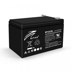 Акумуляторна батарея AGM RITAR RT12120B, Black Case, 12 V 12.0 Ah (151х98х 95 (101) ) Q4