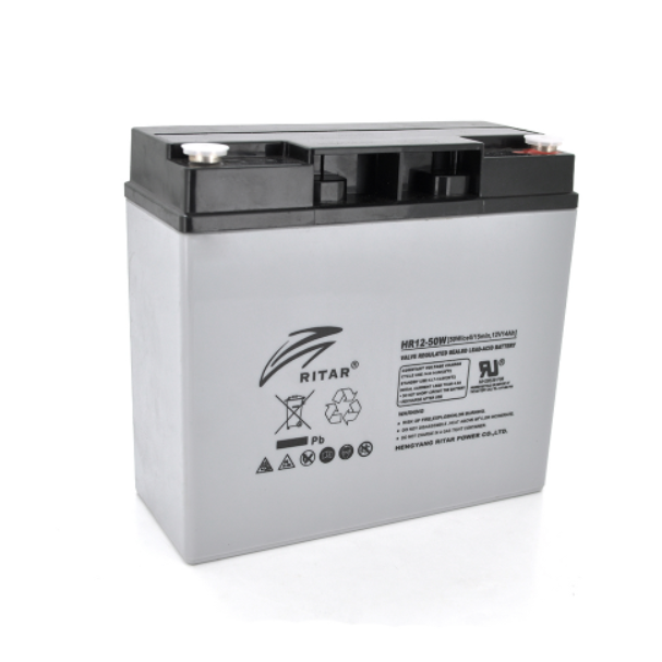 Акумулятор AGM RITAR HR1250W Gray Case 12 V 14 Ah (181х77х167) 4,30 кг Q4 АКБ олив'яно-кислотний