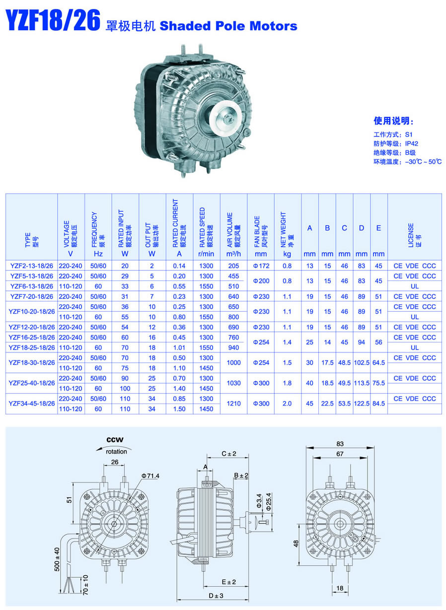 Двигатель обдува 16Вт Weiguang - фото 2 - id-p256912456