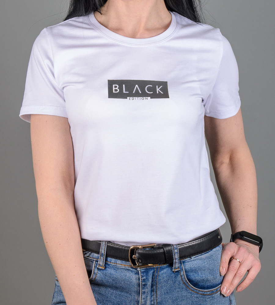 Футболка жіноча Black 2286ж (Уп.4шт M-XXL), Білий