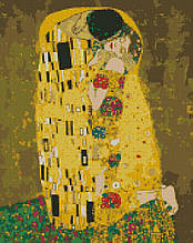 Алмазна мозаїка AMO7045 Аура поцелуя Густав Климт, 40х50см Ідейка на підрамнику