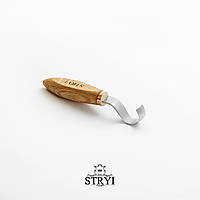 Стамеска ложкоріз 30мм STRYI Profi для вирізання ложки з дерева (для лівої руки), арт.150031