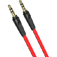 Аудио-кабель плоский двухцветный 2m BOROFONE BL6 AUX audio cable Черно-Красный