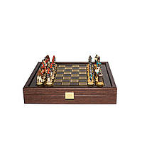 Шахи Manopoulo, Greek Samurai Resin Chess set with Bronze chessboard бронза полістоун 26х26 см (SKK27BRO)