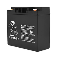 Аккумуляторная батарея AGM RITAR RT12180B, Black Case, 12V 18.0Ah (181х77х167 ) Q4