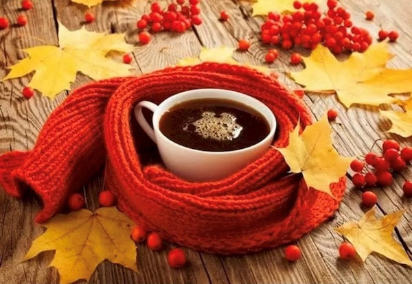 Алмазна мозаїка 50*40 на підрамнику повна викладка Чай з калиною, фото 1