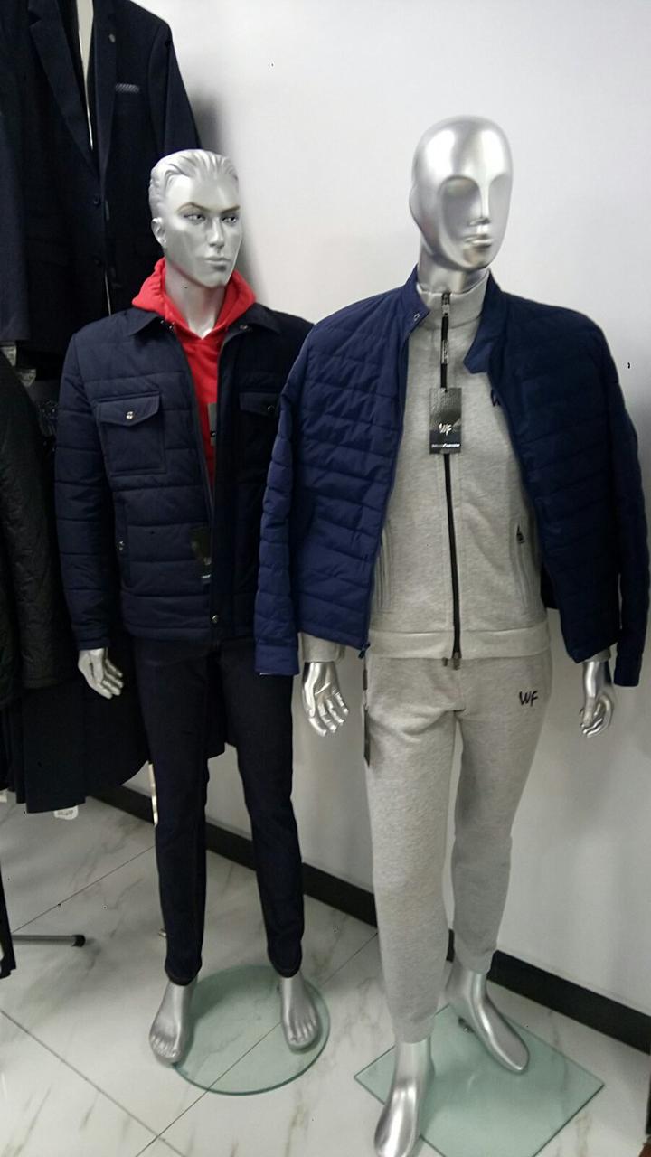 Куртка чоловіча спортивна West-Fashion модель М-112 синя з кишенями