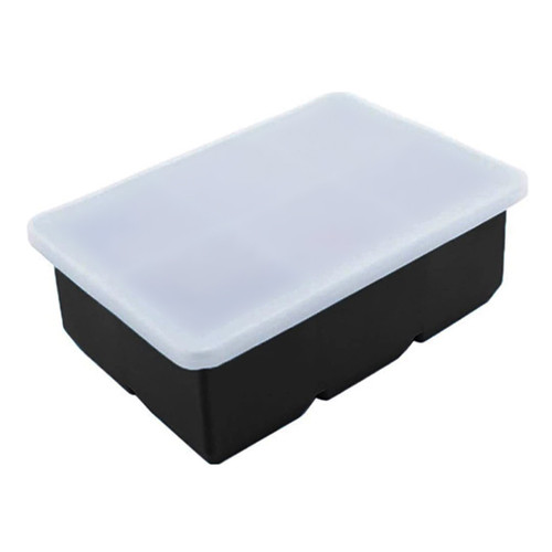 Форма силіконова для льоду Кубики, 6 комірок 5см з кришкою, фото 1