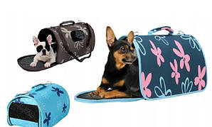 Переноска сумка транспортер для собак/шок M з різнобарвної тканини 4153