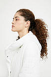 Довга жіноча куртка стьобана Finn Flare A20-32026-201 біла XS, фото 5