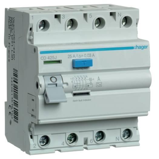 ПЗВ дифреле Hager Тип A 4P 30mA 63A CD463J