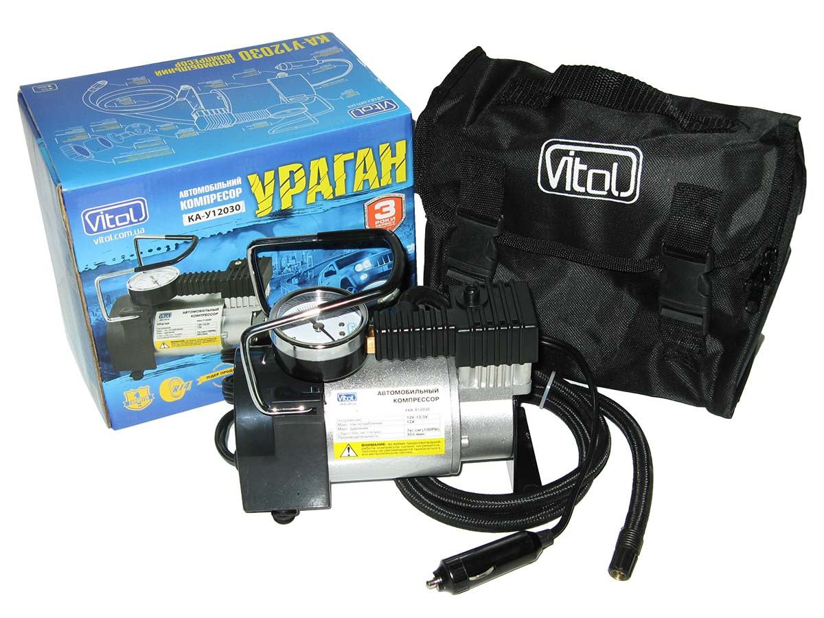 Компресор Ураган 12030 100psi/12А/35л/прикур