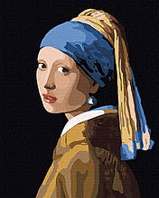Картина за номерами KHO4817 Девушка с жемчужной серёжкой Ян Вермер 40*50см. Ideyka
