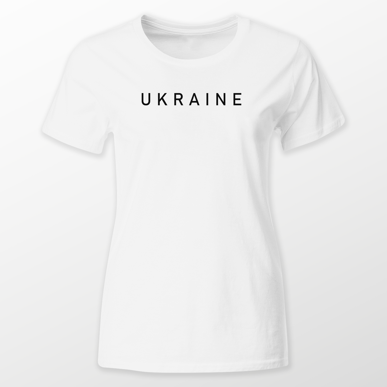 Футболка жіноча "Ukraine" Різні кольори та розміри.