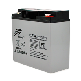 Акумуляторна батарея AGM RITAR RT12200, Gray Case, 12 V 20.0 Ah ( 181 х 77 х 167 ) Q4
