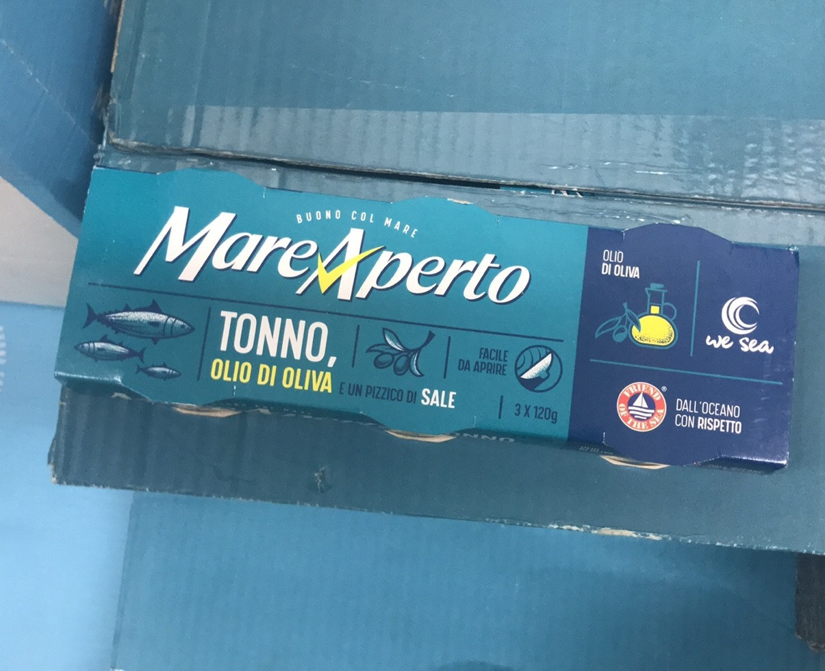 Тунец кусочками Mare Aperto Tonno Olio di Oliva в оливковом масле упаковка 3х120 г Италия - фото 2 - id-p1597073882