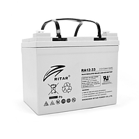 Аккумулятор AGM RITAR RA12-33, Gray Case, 12V 33.0Ah (195x130x155(168) Q1 АКБ свинцово-кислотный