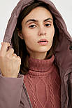 Довга жіноча куртка Finn Flare A20-11007-823 темно-рожева S, фото 5