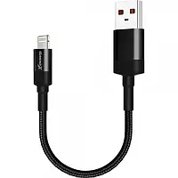 Дата-кабель Grand-X CU FM-20L 0.2m USB (тато) - Lightning (тато) Black