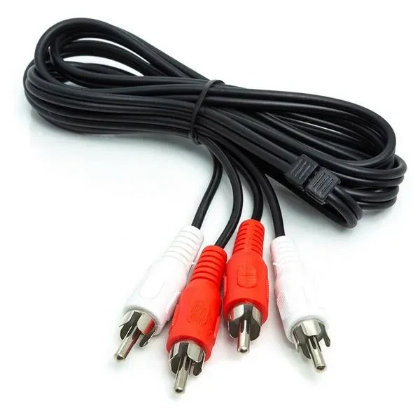 Кабель 2хRCA (папа) = 2хRCA (папа) 1м PowerPlant (CA912032) Black